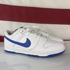 Nike Dunk Low 'White Hyper Royal' Size 9 - Picture 1 of 6