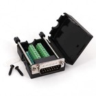 D-SUB DB15 Male 2 Row 15Pin Plug Breakout Terminals Solderless Connector Screw