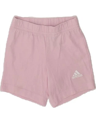 ADIDAS Baby Girls Sport Shorts 9-12 Months  Pink Cotton KT07 - Image 1 of 4