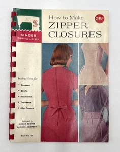 Cómo hacer cierres de cremallera cantante biblioteca de costura VOL III espiral 1960 - Imagen 1 de 10