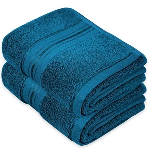 Cotton Hand Towel Thick Bathroom Hand Towels - 2 Pack (Peacock Blue), 13 x 28... - Picture 1 of 7