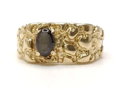 Anillo de oro amarillo de 10 quilates corte ovalado sin crisoberilo para hombre talla 10 (SB1115604) Foto 1 de 4