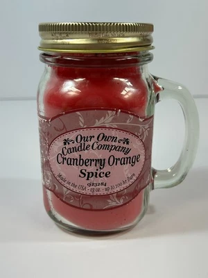 Especia naranja arándano 13 oz. Vela Mason Jar de Our Own Candle Company -NUEVA Foto 1 de 4