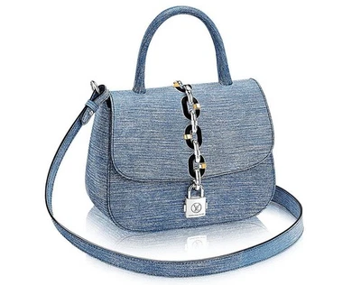 Bolso con correa para el hombro LOUIS VUITTON Chain It PM Epi Denim azul plateado LV - USADO EN EXCELENTE ESTADO Foto 1 de 4