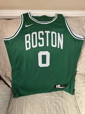 Футболка универсального игрока Boston Celtics Nike размер M #0 Jayson Tatum зеленая сухой покрой - Изображение 1 из 2