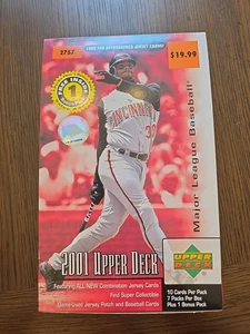 2001 Upper Deck Box - 7 Unopened Packs + 1 Bonus Pack Ken Griffey Jr On Front - Picture 1 of 7