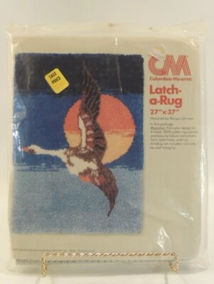 VTG Columbia Minerva Latch-A-Rug Pattern 27"x37" Margot Johnson Migration 3559 - Image 1 of 4