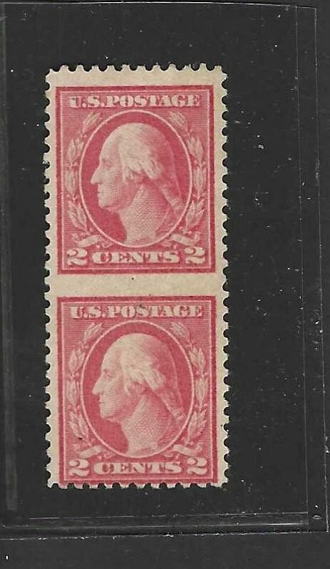 US 1920 TWO CENTS WASHINGTON OFFSET PRINTING UNWKD PERF 11 TYPE IV IMPERF BETWEE - Image 1 of 2
