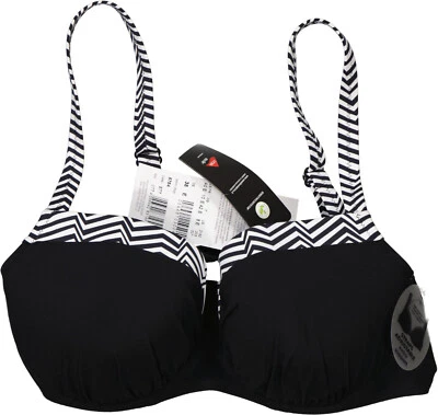 NEU! Lidea Bikini-Oberteil schwarz weiß Gr. 40C - Bild 1 von 2