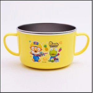 Non Slip Pororo Feeding Children Kids Baby Bowl Dish Stainless Steel Korea - Picture 1 of 4