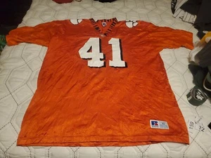 AMAZING VINTAGE RUSSELL ATHLETIC CLEMSON TIGERS AUTHENTIC PRACTICE JERSEY SZ 52 - Picture 1 of 11