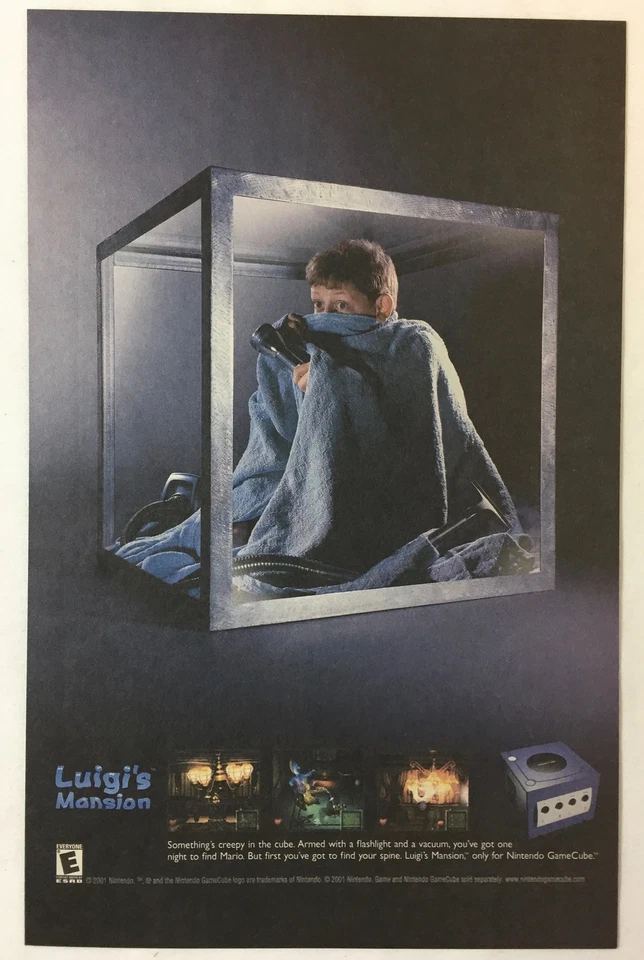Página de anuncios de videojuegos 2001 ~ Luigi's Mansion Foto 1 de 1