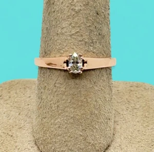 Lady's Diamond Solitaire Ring .15 CT. 14K Rose Gold 2g Size:7.5 (SS2137216) - Picture 1 of 5
