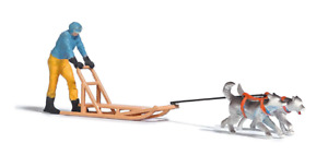 Busch 7817 Dog And Sledge Action Set HO / OO Gauge