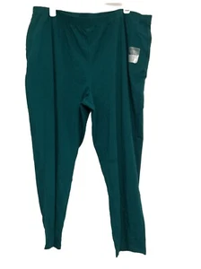 Catherines Women’s Pants 2X 22 24W Green Suprema Collection Straight Relaxed Fit - Picture 1 of 21