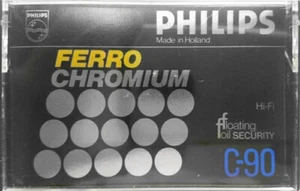RARE PHILIPS FERRO CHROMIUM C90 Vintage 1978 Blank Audio Cassette Tape BIAS-FeCr - Photo 1/10