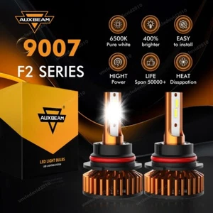AUXBEAM 9007 HB5 LED Bombillas Faro Alto Bajo 6500K 10000LM Super Brillante 2X - Imagen 1 de 12
