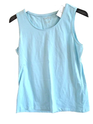 Camiseta sin mangas para dama azul talla mediana Coral Bay NUEVA Foto 1 de 2