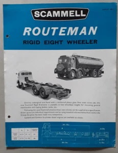 Scammell Routeman Brochure / Leaflet c.1955 - Rigid Eight Wheeler - Picture 1 of 2