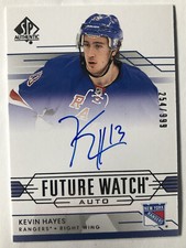 2014-15 SP Authentic Kevin Hayes Future Watch Rookie Auto /999 UD 14/15 True RC