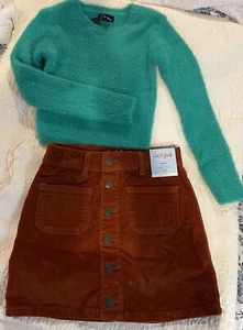 Girls Outfit Art Class Soft Sweater & Cat & Jack Skirt 8-10 NWT - Picture 1 of 5