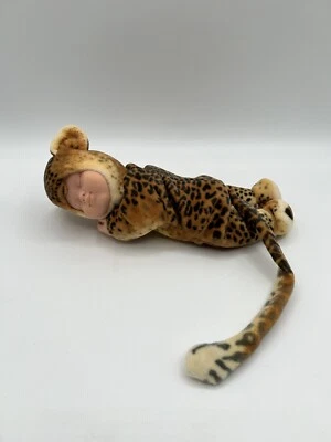 Muñeca de peluche Anne Geddes Baby Leopard 2000 Unimax bolsa de frijoles de colección Foto 1 de 4