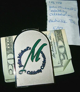 GOLF LOGOED MONEY CLIPS "JOHN MICHAEL'S CELEBRITY CELEBRATION" 1 OF 158 PCS. - Picture 1 of 5