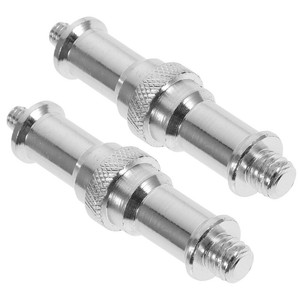  2 Pcs 1/ 4 to 3/ 8 Tripod Screw Adapter Threaded Reducer Flash Light Stand Male