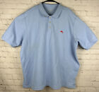 Tommy Bahama Supima Cotton Size 2Xl Short Sleeve Polo Shirt Marlin Blue Xxl
