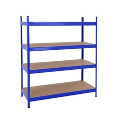 Estexo Weitspannregal Stecksystem 180 x 160 x 60 cm - Blau, Verzinkt (40100029;0)