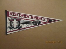 WHL Red Deer Rebels Vintage Circa 2000's Style #3 Team Logo Hockey Pennant