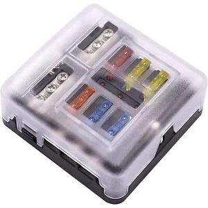 Sicherungskasten mit Minuspol, 6-Wege-Sicherungshalterblock mit LED-Anzeige - Afbeelding 1 van 5