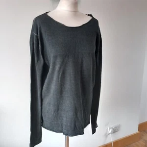 Bolongaro Trevor Mens Sweater Faded Black Size M Buttons Logo Pullover Overdyed - Picture 1 of 11