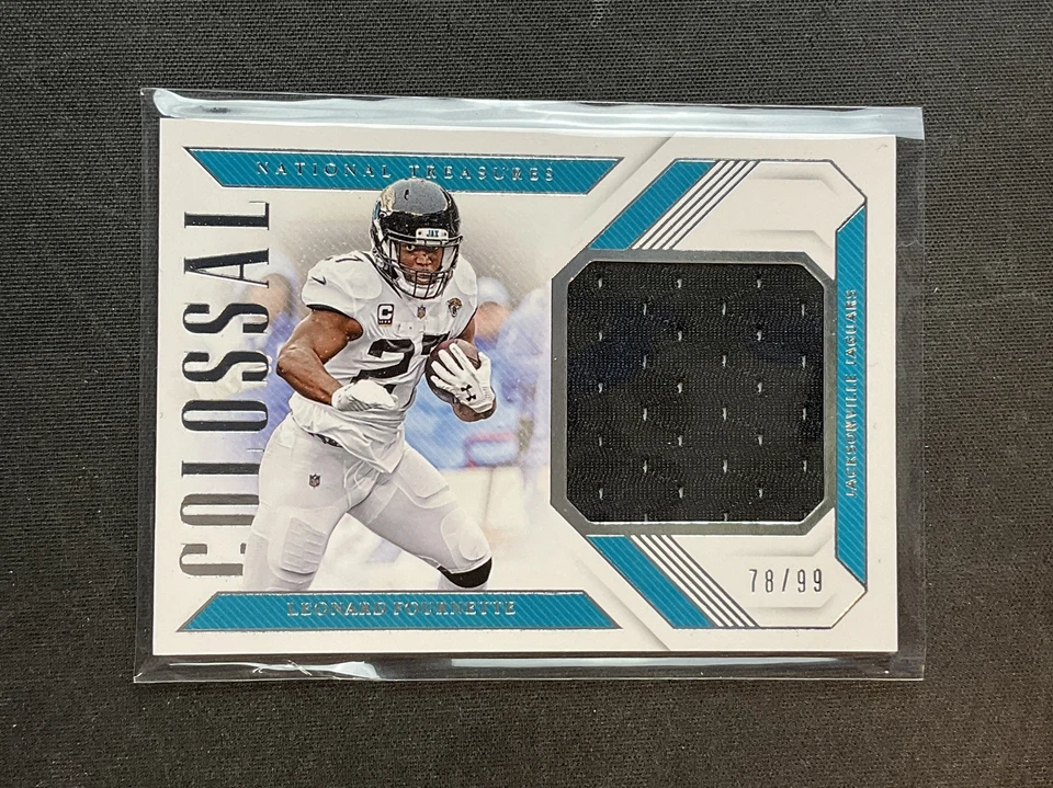 2018 National Treasures #CM-LF Leonard Fournette Jacksonville Jaguars Patch /99 - Image 1 of 2