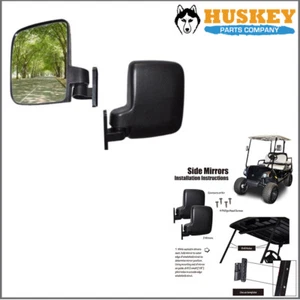 Adjustable Golf Cart Side mirrors rear view Mirrors Fits Club Car EZGO YAMAHA - Picture 1 of 3