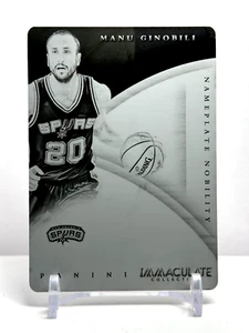 2015 Panini Immaculate 1/1 Black Nameplate Nobility Manu Ginobili No. 37 - Picture 1 of 2