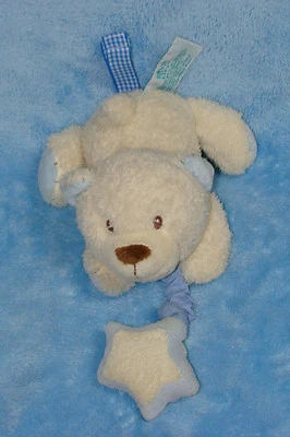 Russ Baby кремовый плюшевый музыкальный плюшевый медведь Twinkle маленькая звезда кроватка игрушка синий - Изображение 1 из 2