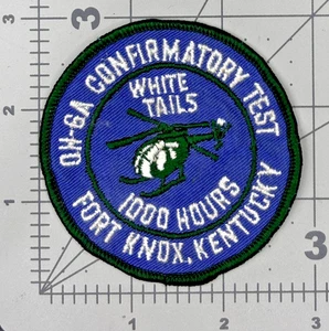 1980 of 10000 US Army Patch OH-6A Cayuse White Tails Helicopter Unit 1000 Hours - Picture 1 of 2