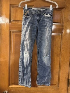 Ariat Jeans Youth Sz 10 B5 Slim 24x29 Adjustable Waist Stretch Straight Leg - Picture 1 of 3