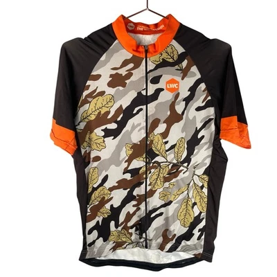 LWC Lone Wolf Cycling Jersey Mens Approx Large Camo The Woodsmen Full Zip Foto 1 de 4