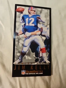1993 Fleer #6 Jim Kelly Gamebreakers Tall Card Buffalo Bills Gold Foil Lettering - Bild 1 von 2