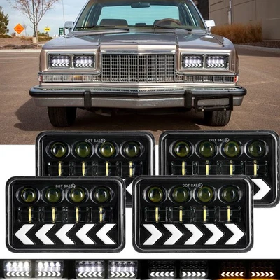 4 PIEZAS LED Faro Alto/Bajo DRL Flecha Señal de giro para Plymouth Caravelle 1979-1989 Foto 1 de 4