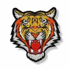 LARGE Tiger Iron On / Sew On Embroidered Patch Badge Fancy Dress Patches Clothes