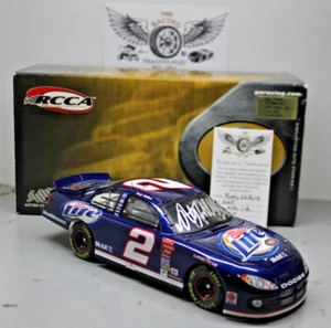 2003 Rusty Wallace Miller Lite 1/24 Action RCCA Elite Diecast Autographed - Picture 1 of 2
