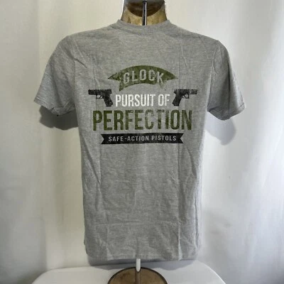 Camiseta Glock Perfection Gris Algodón Manga Corta Pequeña Mezcla Algodón Foto 1 de 4