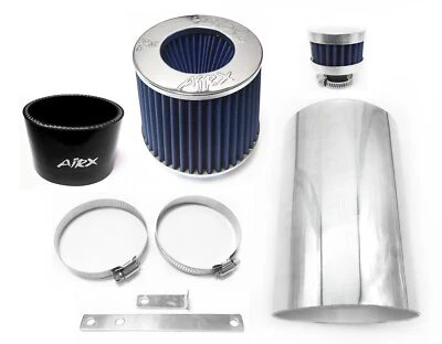 AirX Racing 黑色-蓝色 适用于 99-05 大众甲壳虫 1.8L 1.9L 2.0 2.8 进气 — 第 1/2 张图片