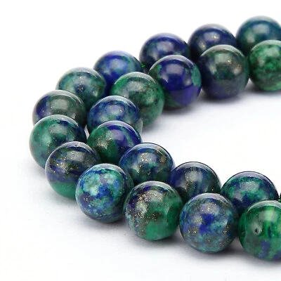 Chrysocolla Smooth Round Beads 2mm 4mm 6mm 8mm 10mm 12mm 15.5" Strand - Image 1 of 3