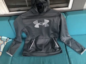 Youth Under Armour Coldgear lose Passform Hoodie Größe YXL grau & lt grau - Bild 1 von 4