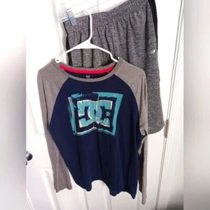 Boys DC Long Sleeve Shirt Size 14 to 16 Blue + Gray and  Boys Hind Shorts - Picture 1 of 12
