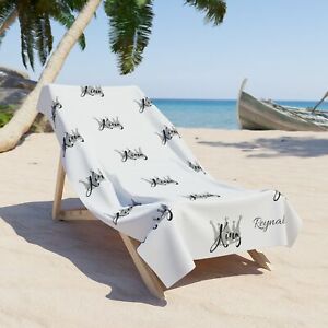 Personalized Beach towel with Name, Custom beach towel gift, Family beach towel